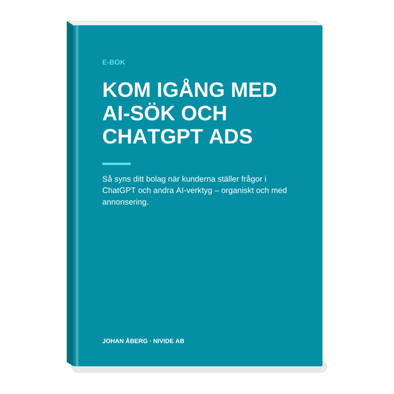 Guiden Kom igång med AI-sök och ChatGPT Ads från Nivide